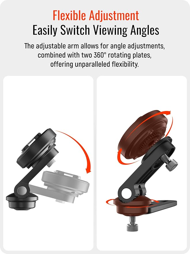 sincetop Motorcycle Brake Reservoir Mount - Series Q [ Quad ] - Brake Pump Cover Scooter/Moto Phone Holder, Quick Release Aluminum Moto Motobike Tank Cell Phone Base Stand