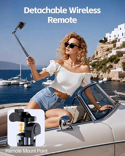 UBeesize Magnetic Mini Selfie Stick Tripod with Rechargeable Remote, Pocket Tripod for iPhone/Android, Compact Travel Stand for TikTok, YouTube, Live Streaming, Vlogging, Adjustable Holder