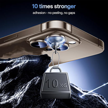 Camera Lens Protector for iPhone 16 Pro Max/iPhone 16 Pro-Single Piece,Ultra Thin Aluminum Alloy Frame,9H Dual-Strength Glass with 99% AR Light Transmittance,Case Friendly,Desert Gold