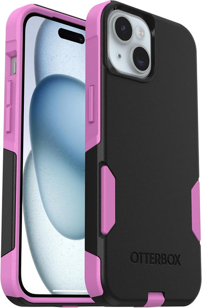 OtterBox iPhone 17e, iPhone 16e, iPhone 15, iPhone 14, & iPhone 13 Commuter Series Case - Midnight Mauve (Black & Pink) - Slim & Tough - Pocket-Friendly - with Port Protection