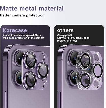 Korecase 2 Pack Camera Protector Compatible with iPhone 14 Pro/iPhone 14 Pro Max Whole Piece 9H Tempered Glass Anti Scratch Dust Strong Adhesion full coverage Protective Green