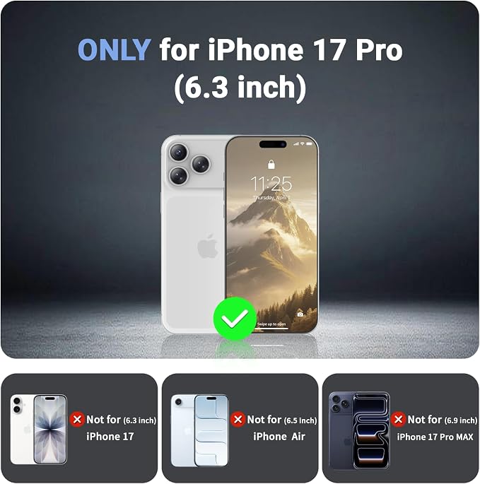 jaroco Magnetic for iPhone 17 Pro Case, [Compatible with MagSafe][Military Grade Drop Protection][Heavy Duty Protection][Non-Slip][Shockproof] 2-Layer Durable Bumper Phone Casee 6.3''-Antique White