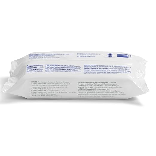 PURELL Foodservice Surface Sanitizing Wipes, 72 Count Flowpack, 7.4" x 9" Wipes (Pack of 12) – 9371-12