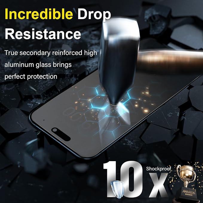 YWXTW 2 Pack Matte Screen Protector for iPhone 14 Pro Max 6.9 Inch + 1 Set Camera Lens Protector, Anti Glare Anti Fingerprint 14 Pro Max Glass Screen Protector, Bubble Free, Smooth as Silk