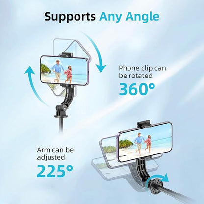 51" Selfie Stick Tripod, Extendable Cell Phone Stand with Remote, Aluminum Alloy Smartphone Travel Tripod Phone Stand for iPhone 15/14/13/12 Pro Max, Samsung, Huawei, GoPro