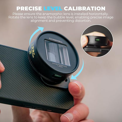 Freewell 1.55x Neutral Streak Anamorphic Lens Compatible with 17mm Mount iPhone & Samsung - Cinematic Bokeh, Smooth Streak Effect, Easy Installation