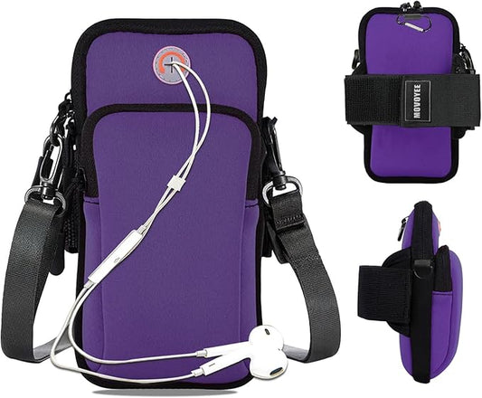 Phone Holder for Running Armband,Cell Phone Crossbody Bags for Women Kids,iPhone 11 12 13 14 15 16e 16 17 Pro Max Xs Xr X Plus Mini Galaxy Ultra S26 S24 Note Key Pouch Workout Sports Arm Band