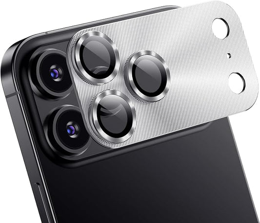 AFARER [2 Pcs Camera Lens Protector for iPhone 17 Pro,Military Grade Shatterproof,Ultra-thin HD Metal Tempered Glass Anti-Scratch + Strong Adsorption,Case-Friendly (Sliver)
