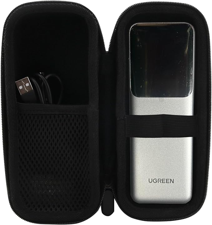WERJIA Hard Case Compatible with UGREEN Nexode Power Bank 20000mAh 165W/25000mAh 200W Portable Charger (Case Only) (Case for 20000mah 165w) Black