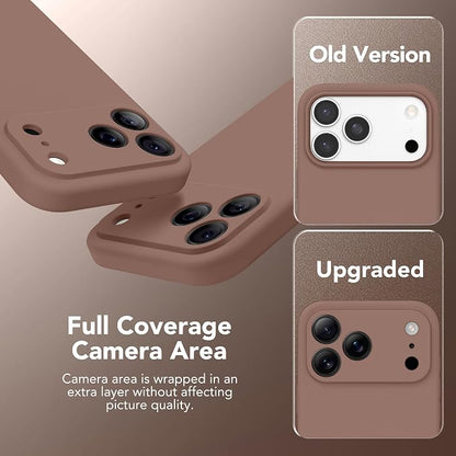 Magnetic for iPhone 17 Pro Max Case, Compatible with MagSafe, [Full Camera Protection][Screen Protector] Silicone Shockproof Protective Phone Case for iPhone 17 Pro Max 6.9", Brown