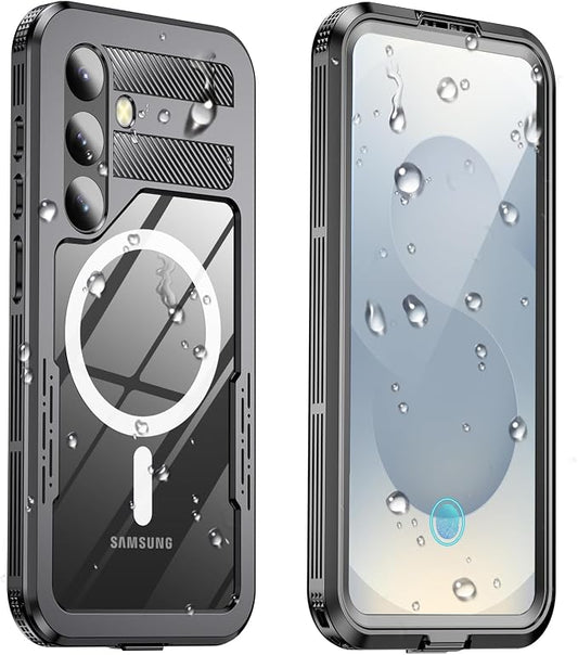 for Samsung Galaxy S25+ Plus Waterproof Case, [Fit for Magsafe] [IP68 Water Proof] [Built-in Screen Protector], Magnetic Heavy Duty Military Grade Rugged Phone Case for S 25+ Plus 6.7", Black
