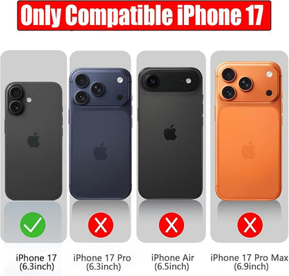 Battery Case for iPhone 17,Full Encircle 10000mAh High Capacity Rechargeable Portable Charger Case Extended Battery Pack Compatible with iPhone 17 (6.3 inch) Wireless Charging Cover with Carplay-Black