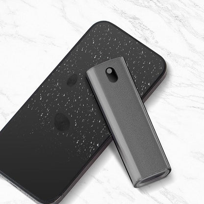 YTT Screen Cleaner, All-in-One Spray & Wipe Cleaner, with Transparent Protective Shell for All Phones, Laptop and Tablet Screens (Gray)