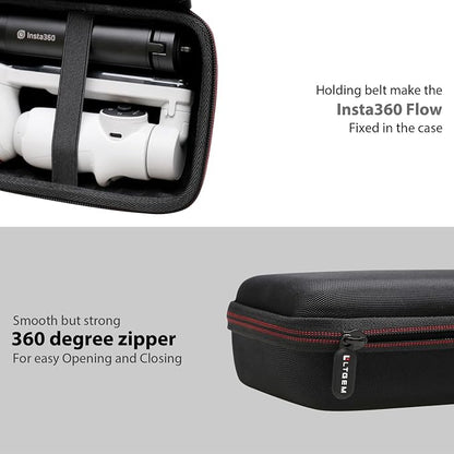 LTGEM Hard Travel Case Compatible with DJI Osmo Mobile SE/Osmo Mobile 7P/7/Osmo Mobile 6, Insta360 Flow/Flow Pro/Flow 2 Pro Foldable AI Phone Gimbal, hohem iSteady X3 SE Gimbal Stabilizer (Case Only)