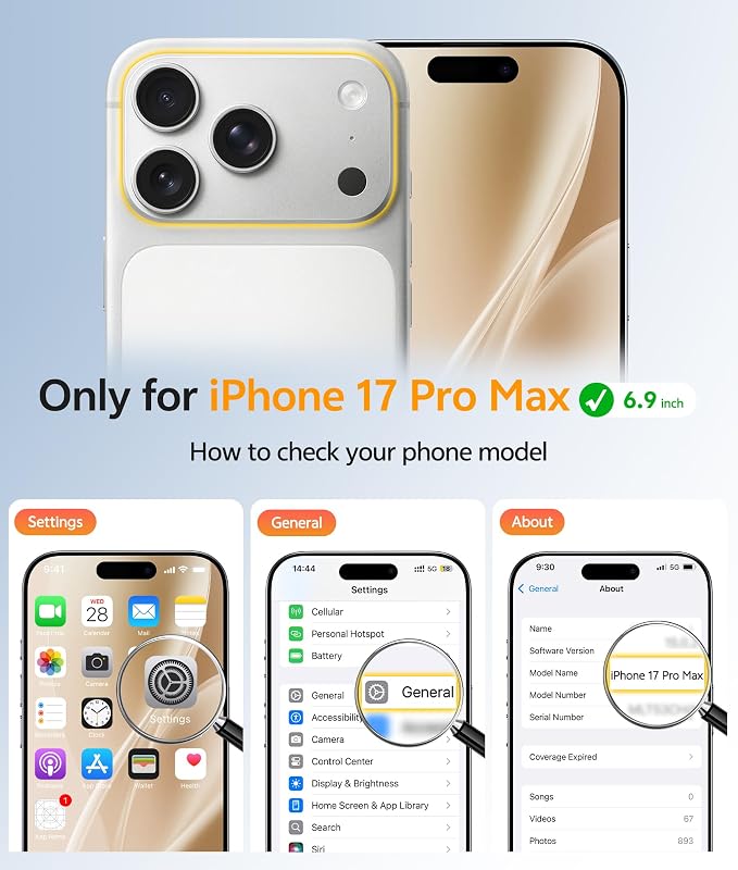 FNTCASE for iPhone 17 Pro Max Case: [Compatible with Magsafe] Translucent Matte Cases with [Full Camera Protection] [Screen Protector] Military Grade Shockproof Protective Phone Cover - Desert Gold