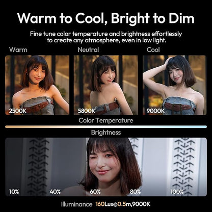 ULANZI ML05 Phone Light, Dual-Sided Magnetic Cell Phone Selfie Lights for iPhone/Android, 9000K CRI≥97 360° Smartphone LED Beauty Ring Fill Light for Computer, Laptop, Webcam, Video Recording, Photo