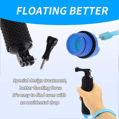 Stick Waterproof Floating Hand Grip Snorkeling Underwater Diving Selfie Pole Stick Compatible with 11 10 9 8 7 6 5 4 3 2 1 for Water Sport and Action Cameras