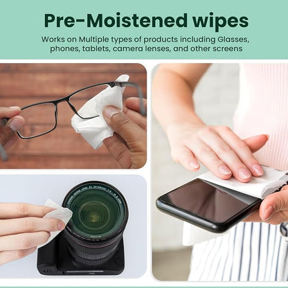 Pre Moistened Lens Wipes for Eyeglasses – Eyeglass Cleaning Wipes, Eye Glass Cleaner Wipe, Eye Glass Wipes Lens Cleaning, Lens Cleaner Wipes, Individual Packets (400 Count)