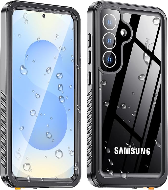 MOZOTER for Samsung Galaxy S25 Case Waterproof,[IPX8 Underwater Case][Full Body Shockproof & Military Dropproof] Built-in Screen Protector Clear Sound Quality for Samsung S25 6.2 inch-Black