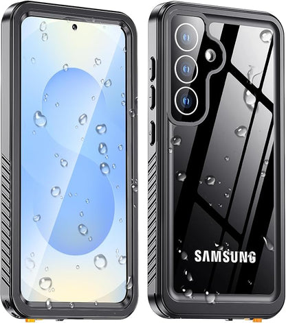 MOZOTER for Samsung Galaxy S25 Case Waterproof,[IPX8 Underwater Case][Full Body Shockproof & Military Dropproof] Built-in Screen Protector Clear Sound Quality for Samsung S25 6.2 inch-Black