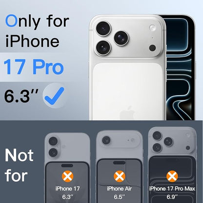 JETech Privacy Screen Protector for iPhone 17 Pro 6.3-Inch with Camera Lens Protector, Anti-Spy Tempered Glass Film, Easy Installation Tool, 2-Pack Each