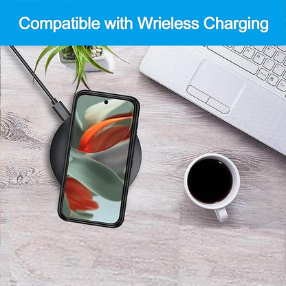 Battery Case for Pixel 9/9 Pro, Upgraded 10000mAh Battery Pack Rechargeable Charger Case with Wireless Charging Compatible for Pixel 9/9 Pro(6.3 inch) External Charging Cover(Black)