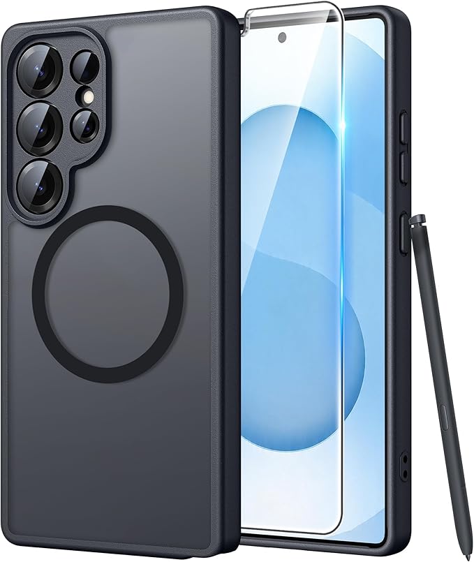 FNTCASE for Samsung Galaxy S26 Ultra Case, Compatible with Magsafe Black | Screen Protector, Full Camera Protection, Translucent Matte, 14FT Military Grade Drop Proof, Protective Phone Cover