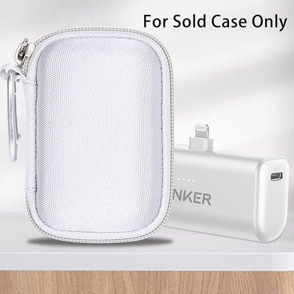 khanka Hard Travel Case with Anker 621 Nano Power Bank,5,000mAh Portable Charger,Case Only (White)