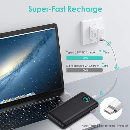 Portable Charger 30,800mAh PowerBank with 3 Output, 25W PD Fast Charging +QC 4.0 Quick Phone Charging Power Bank,Travel Essential Phone Charger Battery Pack for iPhone 17/16/15 Android Galaxy etc