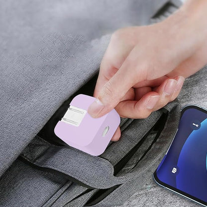 40W Dynamic (up to 60W) Soft Silicone Charger Protector Case for MacBook Air 13 13.6 15 inch M4 M3 M2 M1 Chip 2025-2018 Release, 40W Dynamic Power Adapter Sleeve Cover for iPhone 17/16 Pro/Max, Pruple