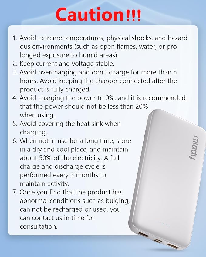 Miady 2-Pack Portable Charger 10000mAh Power Bank Battery Pack for Travel | 37Wh丨Dual USB丨3 Outputs 2 Inputs丨Slim丨Compatible with iPhone 17 16 Galaxy S24 Android Tablets etc丨Flight-Safe丨Black+White