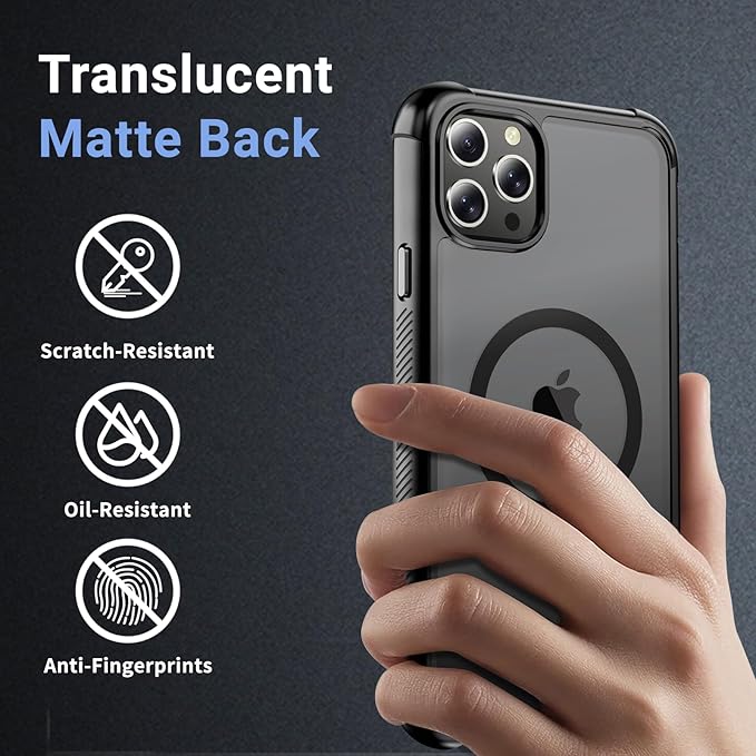 jaroco Magnetic for iPhone 11 Pro Max Case, [Compatible with MagSafe][Military Grade Drop Protection][Heavy Duty Protection][Non-Slip][Shockproof] 2-Layer Durable Bumper Phone Case 6.5''-Black