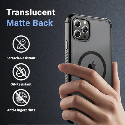 jaroco Magnetic for iPhone 11 Pro Max Case, [Compatible with MagSafe][Military Grade Drop Protection][Heavy Duty Protection][Non-Slip][Shockproof] 2-Layer Durable Bumper Phone Case 6.5''-Black