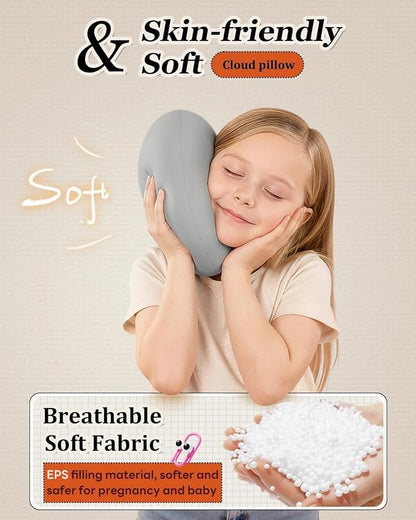SAIJI Magnetic Cell Phone Stand for Bed-Mini Kindle Pillow Holder with Dual Axis Arm,Phone Holder with 2 Magnetic Sheets for Watching Video On Bed/Sofa/Lap,Fit for 4"-8.3" Device (Gray)