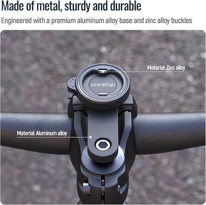 sincetop Universal Bike Phone Mount, Aluminum Stem Cap Phone Holder for Mountain and Road Bicycles, Quick Connect Riding Clip Stand MTB Handlebar Clamp【Series C - 1st Gen】