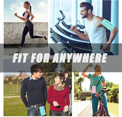 Phone Holder for Running Armband, Small Purses for Women Crossbody Bag Men Kids, iPhone 11 12 13 14 15 16e 16 17 Pro Max Xs Xr X Mini Galaxy Ultra Plus,3 in 1 Phone Sports Armband Sleeve Gym