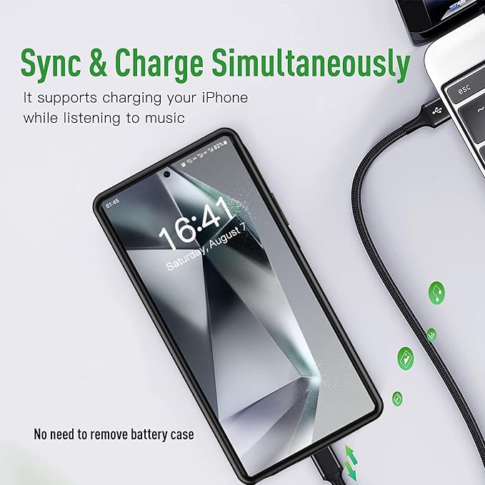 Battery Case for Galaxy S24 Ultra, 12000mAh Extended Portable Protective Case Backup Power Bank Wireless Charger Case Compatible with Galaxy S24 Ultra 6.8inch Charging Case with Screen Protector-Black