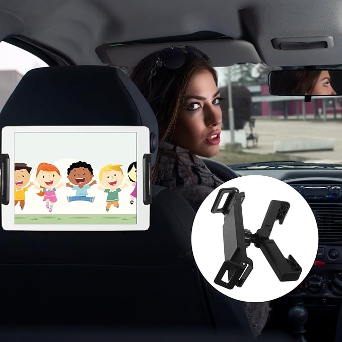 ibasenice Car Headrest Tablet Mount Universal Back Seat Tablet Holder Headrest Phone Holder for Car Easy Install