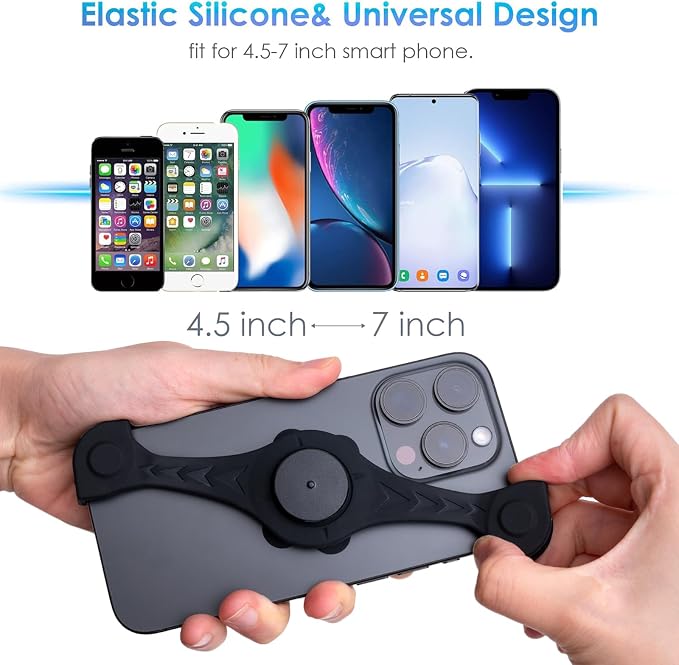 Cikyner Running Armband with Suction Cup, 3 in 1 Phone Holder Sports Armband Bicycle Phone Holder 360° Rotatable & Detachable Running Phone Armband for 4.5-7'' iPhone for Gym Hiking