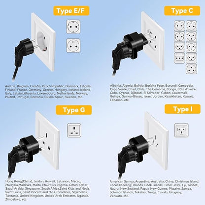 HYTED 1600W 220V to 110V Converter, No Load-Type Restrictions - Plug & Play | Pure Sine Wave Voltage Converter US to Europe International Travel, Power Any 110–120V Appliance in 220–250V Countries