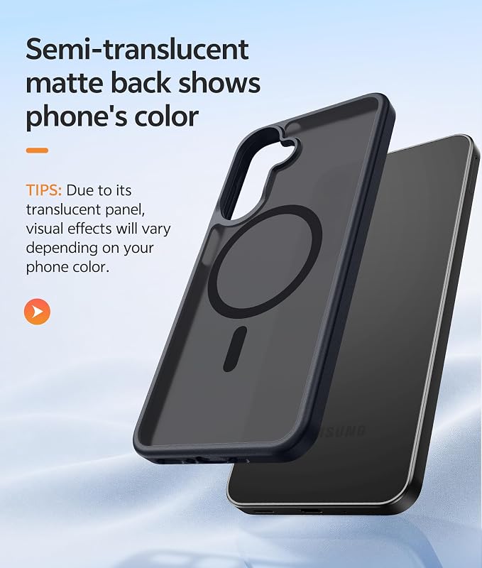 FNTCASE for Galaxy A27 5G Phone Case, Fit for Magsafe, Screen Protector | Translucent Matte, 14FT Military Grade Drop Protection, Slim Shockproof Protective, for Samsung A 27 4G Cover, Black