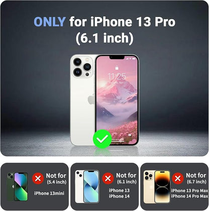 jaroco Magnetic for iPhone 13 Pro Case, [Compatible with MagSafe][Military Grade Drop Protection][Heavy Duty Protection][Non-Slip][Shockproof] 2-Layer Durable Bumper Phone Case 6.1''-Rose