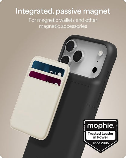 Mophie Juice Pack Battery Case for iPhone 17 Pro Max - Slim Charging Case, Up to 50% Extra Battery Life, High Impact Protection, Magnetic Back for Wallets & Mounts, Sustainable Material, Black