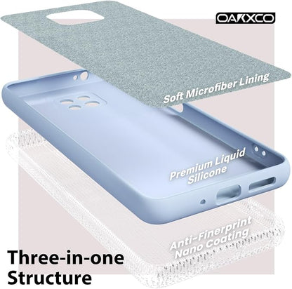 oakxco for Motorola Moto G Power 2021 Phone Case Liquid Silicone, Thin Slim Soft Rubber Gel TPU Plain Simple Cover for Women Girl Cute, Matte Solid Color, Light Blue