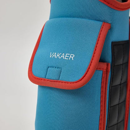 VAKAER Magnetic Gym Bag, Water Bottle Carrier Holder with Phone Pocket & Adjustable Strap,10 Ultra-Strong Magnets Stick to Fitness equipment, Workout Accessories Pouch for Women & Men, Blue