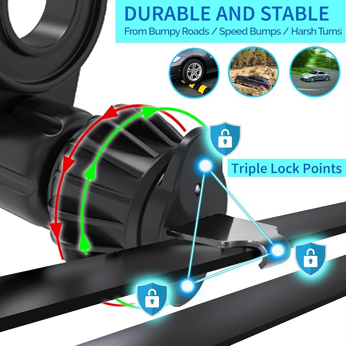 MCCHJoy 2X-Hold Magnetic Car Mount for PopSockets, Easy to Install Air Vent Mount, Adjustable and Secure, Fits All Phones All Socket Grips
