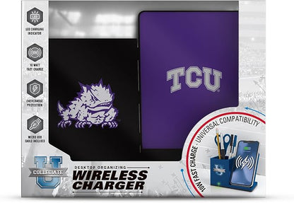 SOAR NCAA Unisex Cell Phone Wireless Charging Stand and Desktop Organizer