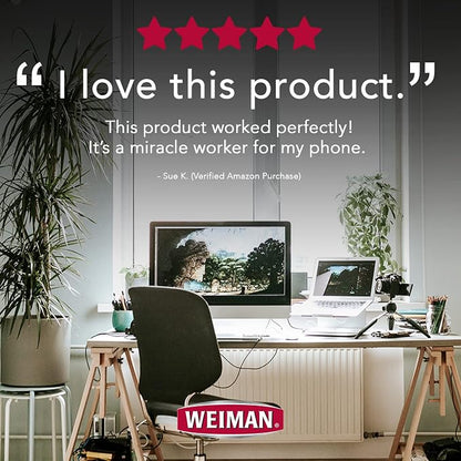 Weiman Electronic Disinfecting Wipes- 2 Pack - Safely Clean Your Laptop, Computer, TV, Screen Equipment-Electronic Cleaner Wipes-15 Count