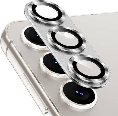 Korecase Camera Lens Protector for Samsung Galaxy S25 Plus Metal Tempered Glass Camera Cover Film, Rear Lens Case Friendly for Galaxy S25+Plus 2025 -Silver