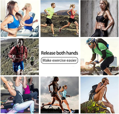Running Phone Armband for Men Women,Universal Arm Bands for Phones Below 8 Inches,Waterproof Cell Phone Armband for Hiking,Running,Cycling,Climbing(Blue XL)